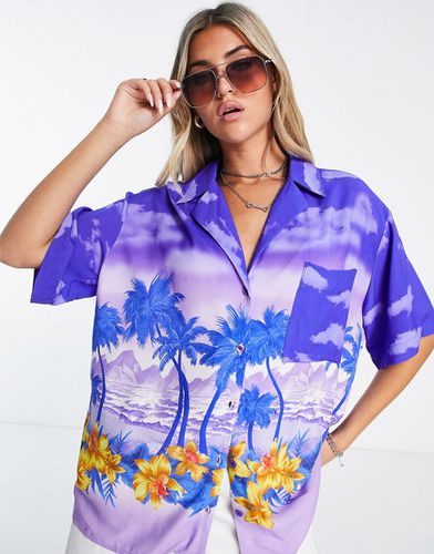 Chemise à manches courtes à motif tropical - Asos Design - Modalova
