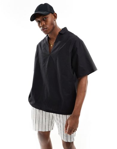 Chemise à manches courtes oversize à enfiler en lin mélangé - Asos Design - Modalova