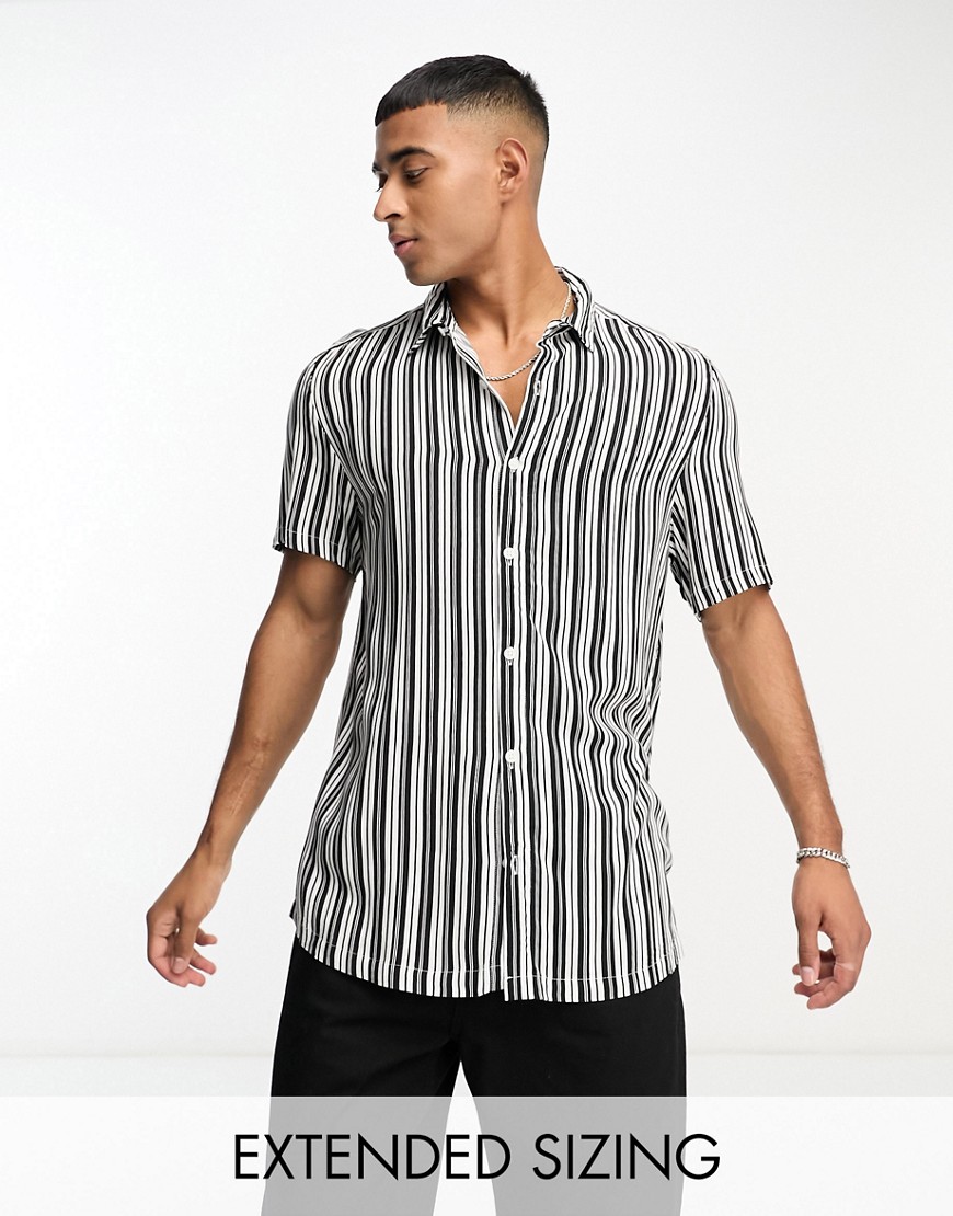 Chemise à rayures avec col à revers - et blanc - Asos Design - Modalova