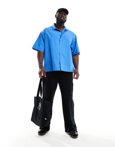 Chemise coupe carrée oversize à manches courtes en popeline - Asos Design - Modalova