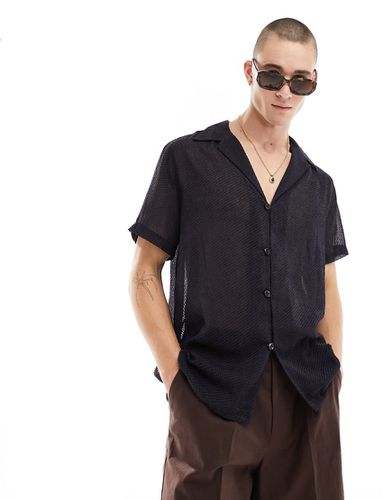 Chemise coupe décontractée transparente à manches courtes et col à revers - Asos Design - Modalova