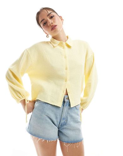 Chemise courte texture en coton - Asos Design - Modalova
