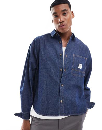 Chemise en jean oversize coupe carrée avec écusson - Asos Design - Modalova