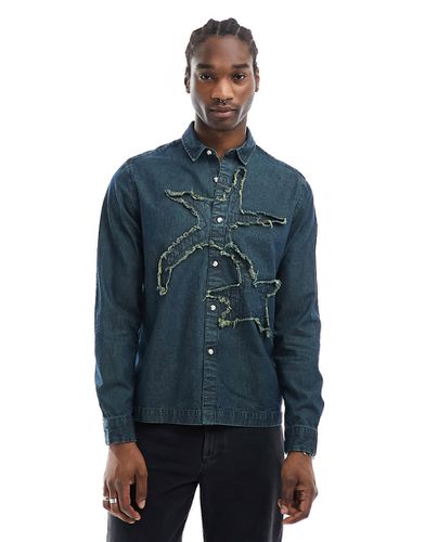 Chemise en jean décontractée avec étoile effet vieilli - délavé - Asos Design - Modalova