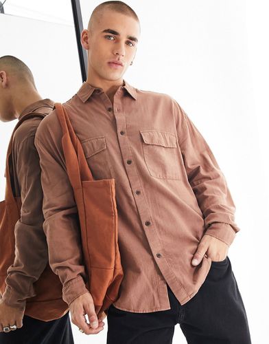 Chemise oversize en lin à deux poches - Asos Design - Modalova