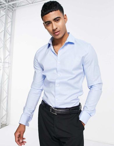 Chemise Oxford ajustée et habillée à doubles manchettes - Asos Design - Modalova