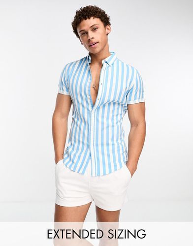 Chemise Oxford ajustée stretch à rayures - Asos Design - Modalova