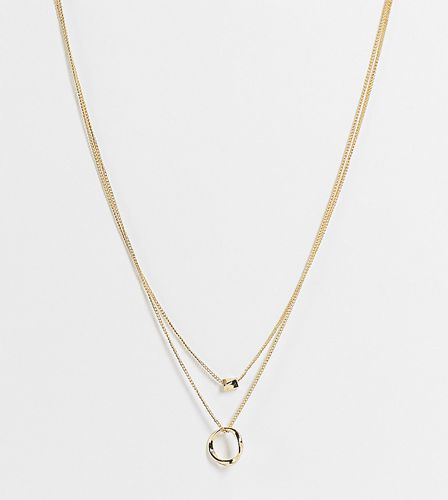 Curve - Collier multi-rangs avec anneau et perle à pépite torsadée - Asos Design - Modalova