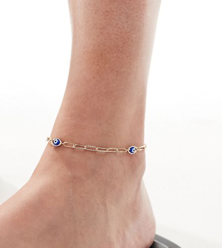 ASOS DESIGN Curve - Bracelet de cheville avec breloques ail bleu - Asos Curve - Modalova
