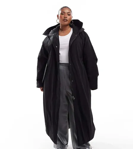 ASOS DESIGN Curve - Doudoune longue épurée à capuche - Asos Curve - Modalova