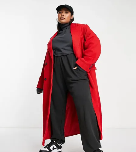 ASOS DESIGN Curve - Manteau dad en sergé et laine mélangée - Asos Curve - Modalova