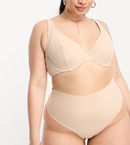 ASOS DESIGN Curve - Marina - String gainant à taille haute - Beige - Asos Curve - Modalova