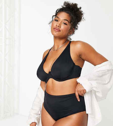 Curve - Mix and Match - Haut de bikini à armatures et devant asymétrique - Asos Design - Modalova