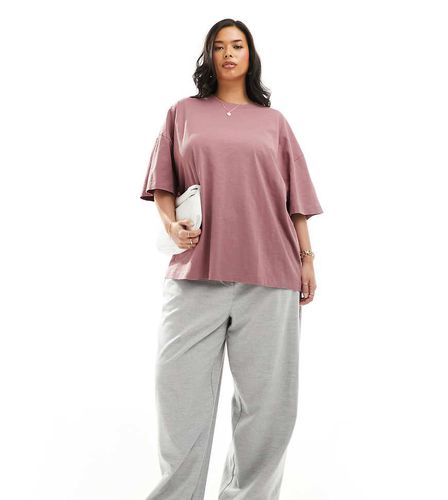 ASOS DESIGN Curve - T-shirt oversize en tissu flammé - Vieux - Asos Curve - Modalova