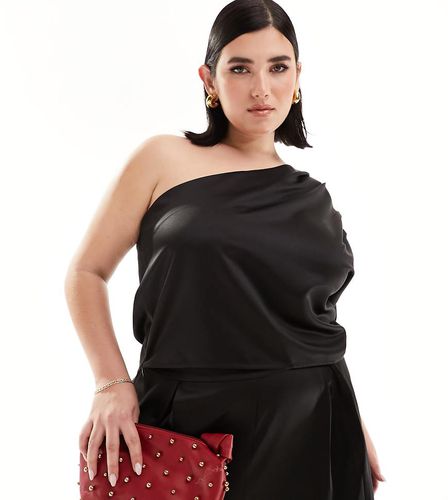 ASOS DESIGN Curve - Top d'ensemble asymétrique satiné - Asos Curve - Modalova