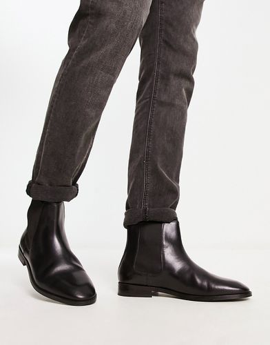 Bottines chelsea en cuir - Noir - Asos Design - Modalova