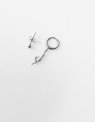 Boucles d'oreilles clou et anneau avec serpent - Asos Design - Modalova