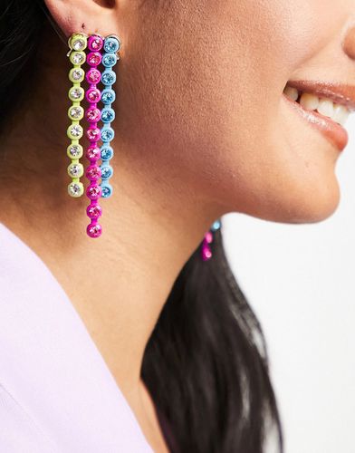 Boucles d'oreilles avec pendants variés à strass - Asos Design - Modalova
