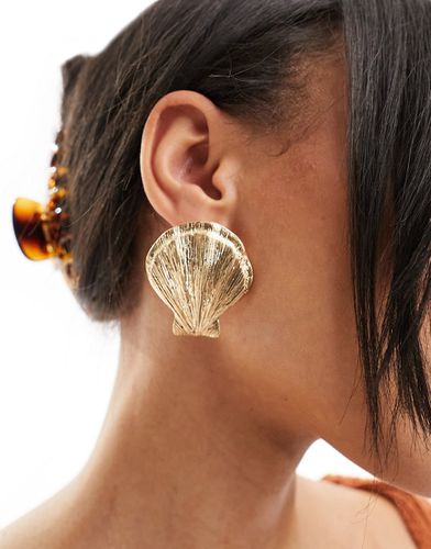 Boucles d'oreilles en forme de coquillage - Asos Design - Modalova