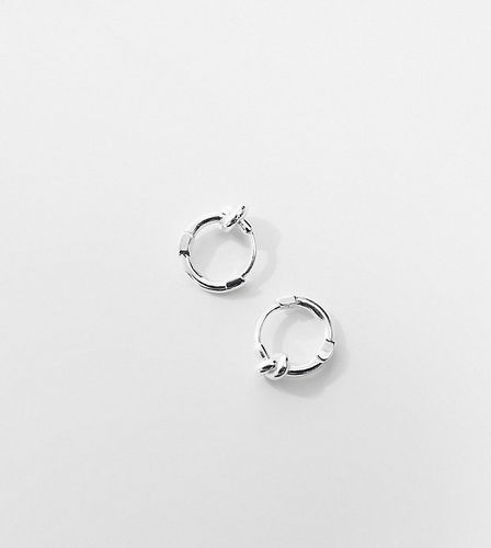 Boucles d'oreilles façon anneau noué en argent massif - Asos Design - Modalova