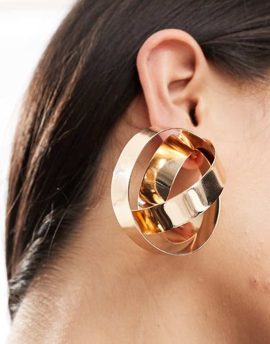 Boucles d'oreilles oversize avec cercles entremêlés - Asos Design - Modalova