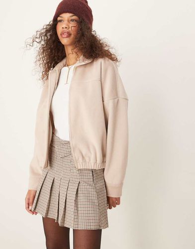 Bomber ultra doux en laine - Beige - Asos Design - Modalova