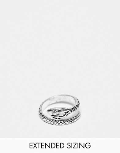 Bague avec serpent enroulé - Argent poli - Asos Design - Modalova