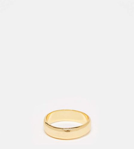 Bague minimaliste en plaqué or 14 carats - Asos Design - Modalova