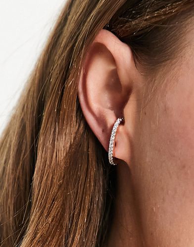 Bagues d'oreilles avec barre en T ornées de cristaux - Asos Design - Modalova