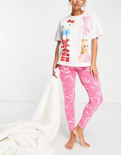 Barbie x Hello Kitty - Pyjama avec t-shirt oversize et legging - Asos Design - Modalova