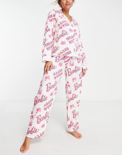 Barbie x Hello Kitty - Pyjama en modal avec chemise et pantalon - Rose et - Asos Design - Modalova