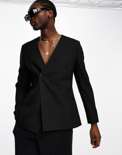 Blazer croisé ajusté sans col - Asos Design - Modalova