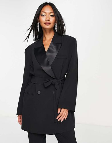 Blazer style smoking avec ceinture - Asos Design - Modalova