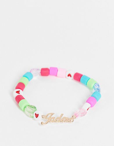 Bracelet de perles avec breloque J'adore - Asos Design - Modalova