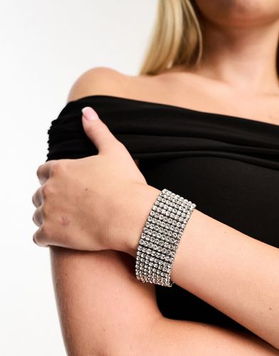 Bracelet large à cristaux - Asos Design - Modalova