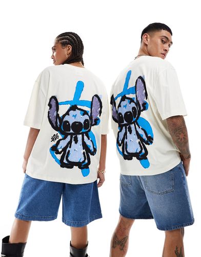 Disney - T-shirt unisexe oversize avec imprimés graphiques Stitch - cassé - Asos Design - Modalova