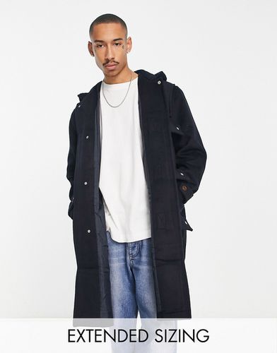 Duffle-coat oversize en laine mélangée doublé en imitation peau de mouton - Asos Design - Modalova