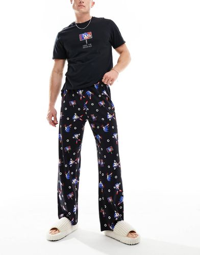 Ensemble de pyjama à imprimé Sonic - Asos Design - Modalova