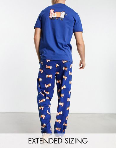 Ensemble de pyjama avec pantalon et t-shirt à imprimé petit-déjeuner - Asos Design - Modalova