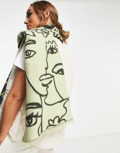 Écharpe en jacquard à imprimé visage - Asos Design - Modalova