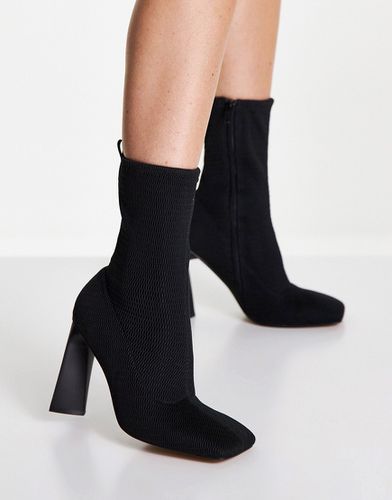 Eddie - Bottes en maille à talon haut et bout carré - Asos Design - Modalova