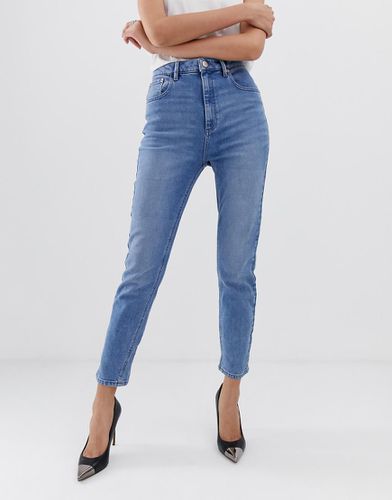 Farleigh - Jean mom slim à taille haute - Délavage clair - Asos Design - Modalova