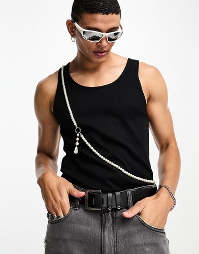 Harnais de corps à porter en bandoulière en perles fantaisie de verre - Asos Design - Modalova
