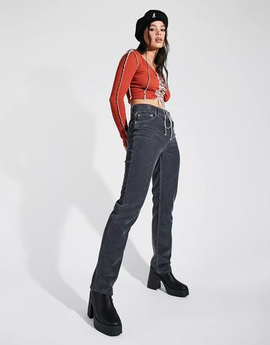 Jean d'ensemble droit à taille mi-haute - Granit - Asos Design - Modalova