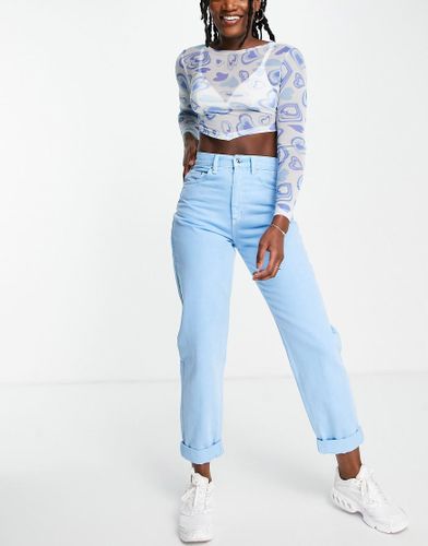 Jean mom ample à taille haute - clair - Asos Design - Modalova