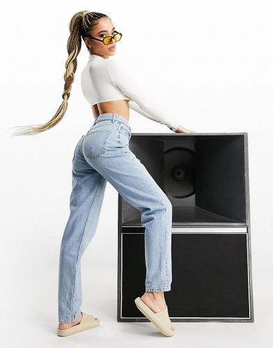 Jean mom ample à taille haute - Délavé - Asos Design - Modalova