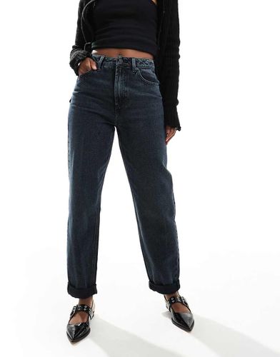 Jean mom décontracté à taille haute - Bleu noir - Asos Design - Modalova