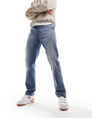 Jean style pantalon de jogging à cordon de serrage - délavé moyen - Asos Design - Modalova