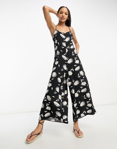 Jupe-culotte à bretelles et motif fleuri oversize - Asos Design - Modalova