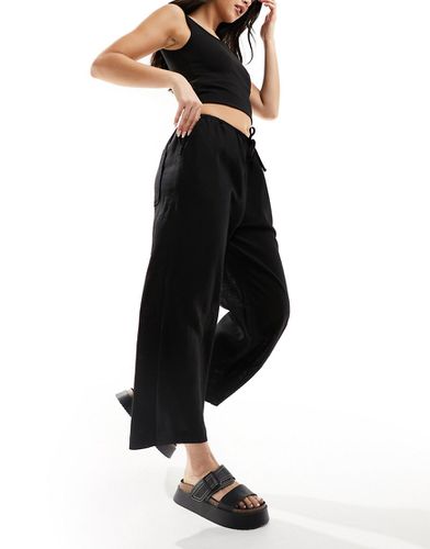 Jupe-culotte à enfiler en lin - Asos Design - Modalova